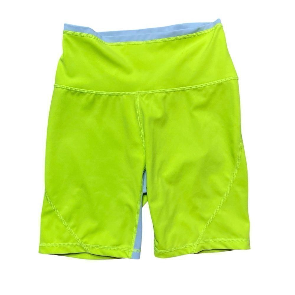 WILO Colorblock Bike Shorts Neon Green / Neon Yellow Size Small